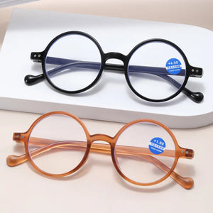 Men Women Anti-blue Ray Reading Glasses Trendy Round Frame Farsighted Presbyopia Eyeglasses Unisex Classic HD Vision Eyeglasses