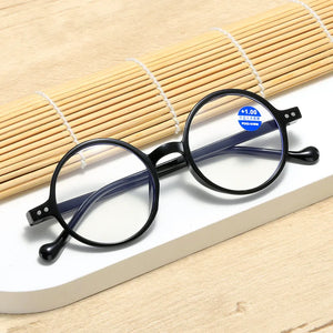 Men Women Anti-blue Ray Reading Glasses Trendy Round Frame Farsighted Presbyopia Eyeglasses Unisex Classic HD Vision Eyeglasses