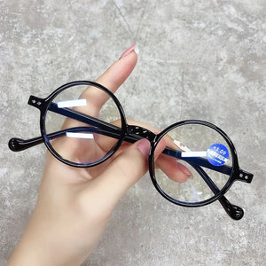 Men Women Anti-blue Ray Reading Glasses Trendy Round Frame Farsighted Presbyopia Eyeglasses Unisex Classic HD Vision Eyeglasses