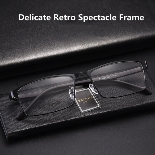 Men's Business Computer Gaming Anti Blue Light Anti-fatigue Reading Glasses Unisex Metal Alloy Glasses Frame Optical Eyewear+150