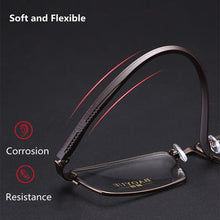 Load image into Gallery viewer, Men&#39;s Business Computer Gaming Anti Blue Light Anti-fatigue Reading Glasses Unisex Metal Alloy Glasses Frame Optical Eyewear+150