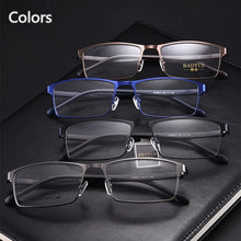 Load image into Gallery viewer, Men&#39;s Business Computer Gaming Anti Blue Light Anti-fatigue Reading Glasses Unisex Metal Alloy Glasses Frame Optical Eyewear+150