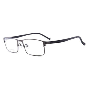 Men's Business Computer Gaming Anti Blue Light Anti-fatigue Reading Glasses Unisex Metal Alloy Glasses Frame Optical Eyewear+150