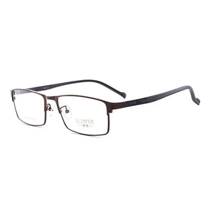 Men's Business Computer Gaming Anti Blue Light Anti-fatigue Reading Glasses Unisex Metal Alloy Glasses Frame Optical Eyewear+150