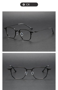 Handmade Titanium Glasses Square Blue Light Frame Men Optical Eyeglasses For Women Reading Ultra-Light Gafas