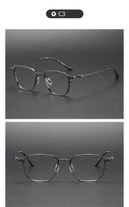 Handmade Titanium Glasses Square Blue Light Frame Men Optical Eyeglasses For Women Reading Ultra-Light Gafas