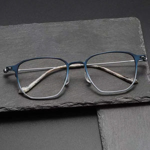 Handmade Titanium Glasses Square Blue Light Frame Men Optical Eyeglasses For Women Reading Ultra-Light Gafas