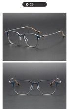 Load image into Gallery viewer, Handmade Titanium Glasses Square Blue Light Frame Men Optical Eyeglasses For Women Reading Ultra-Light Gafas