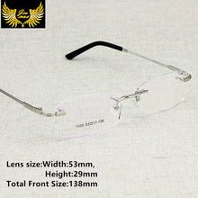 Load image into Gallery viewer, Men Style Rimless Eye Glasses  Men&#39;s Eyeglasses Stainless steelOptical Frame for men oculos sem aro