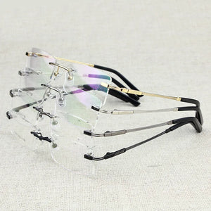 Men Style Rimless Eye Glasses  Men's Eyeglasses Stainless steelOptical Frame for men oculos sem aro