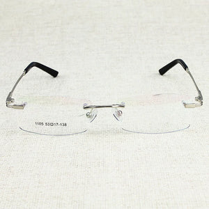 Men Style Rimless Eye Glasses  Men's Eyeglasses Stainless steelOptical Frame for men oculos sem aro