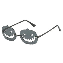 Load image into Gallery viewer, Halloween Personalized Pumpkin Sunglasses Men Women with Oval Large Frame Hollow Out Funny Sunglasses