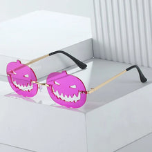 Load image into Gallery viewer, Halloween Personalized Pumpkin Sunglasses Men Women with Oval Large Frame Hollow Out Funny Sunglasses