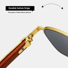 Load image into Gallery viewer, New Personalized Men Women Polarized Wooden Metal Frame Sunglasses Trendy Square Retro Sunshade  Eyewear