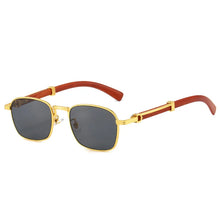 Load image into Gallery viewer, New Personalized Men Women Polarized Wooden Metal Frame Sunglasses Trendy Square Retro Sunshade  Eyewear