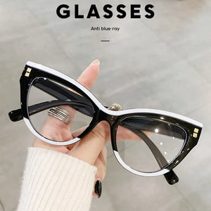 Optical Cat Eye Eyeglasses Frames For Women New Computer Anti Blue Light Clear Lens Ladies Glasses Eyewear Female