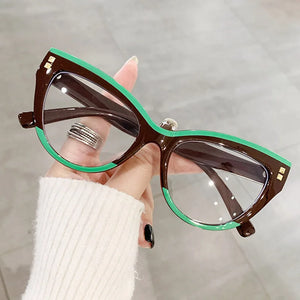 Optical Cat Eye Eyeglasses Frames For Women New Computer Anti Blue Light Clear Lens Ladies Glasses Eyewear Female