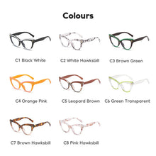 Carica l&#39;immagine nel visualizzatore di Gallery, Optical Cat Eye Eyeglasses Frames For Women New Computer Anti Blue Light Clear Lens Ladies Glasses Eyewear Female