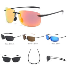 Carica l&#39;immagine nel visualizzatore di Gallery, Oranger Classical Sports Polarized Sunglasses for Men Women Tr90 Rimless Sun glasses Frame for Running Fishing Golf Surf Driving