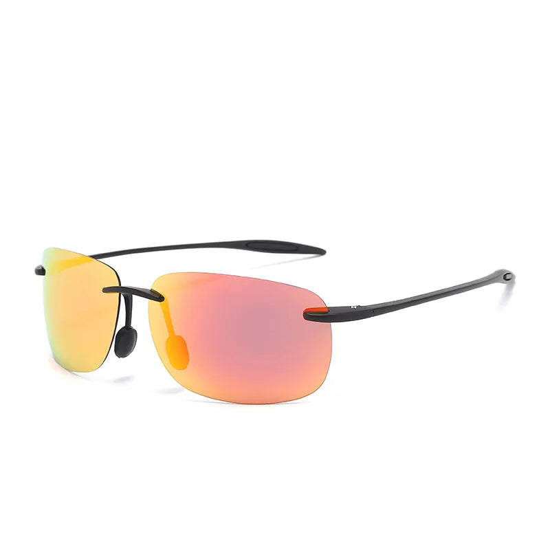 Oranger Classical Sports Polarized Sunglasses for Men Women Tr90 Rimless Sun glasses Frame for Running Fishing Golf Surf Driving