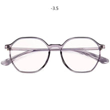 Carica l&#39;immagine nel visualizzatore di Gallery, Oulylan Polygon Finished Myopia Prescription Glasses Men Women Optical Nearsighted Spectacle Frame with diopters minus -1.5 -2.0