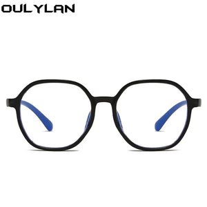 Oulylan Polygon Finished Myopia Prescription Glasses Men Women Optical Nearsighted Spectacle Frame with diopters minus -1.5 -2.0