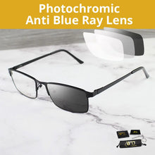 Carica l&#39;immagine nel visualizzatore di Gallery, Photochromic Progressive Multifocal Reading Glasses Men Women Anti Blue Ray For Computer Work Metal  Eyewear Frame Chameleon UV