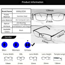 Carica l&#39;immagine nel visualizzatore di Gallery, Photochromic Progressive Multifocal Reading Glasses Men Women Anti Blue Ray For Computer Work Metal  Eyewear Frame Chameleon UV