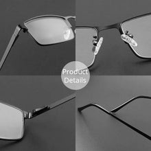 Carica l&#39;immagine nel visualizzatore di Gallery, Photochromic Progressive Multifocal Reading Glasses Men Women Anti Blue Ray For Computer Work Metal  Eyewear Frame Chameleon UV