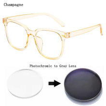 Load image into Gallery viewer, Photochromic Reading Sunglasses Magnifier Women Men Driving Travel Rivets Large Square Frame Glasses Custom Prescription Lens