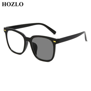 Photochromic Reading Sunglasses Magnifier Women Men Driving Travel Rivets Large Square Frame Glasses Custom Prescription Lens