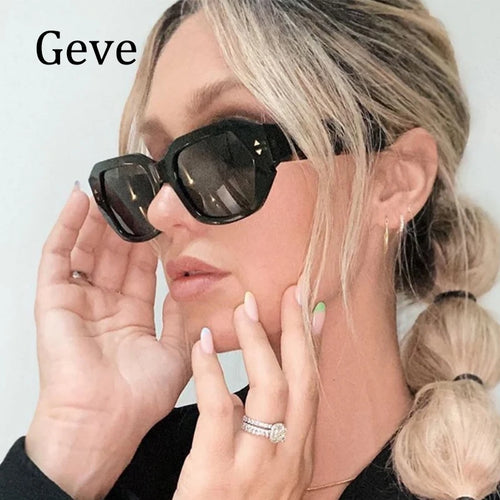 Popular Square Sunglasses For Women Luxury Brand Designer Big Frame Retro Sunglasses Shades Eyewear UV400