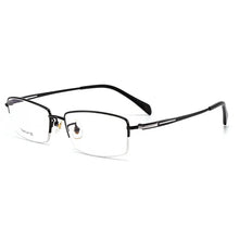 Load image into Gallery viewer, Pure Titanium Frame Glasses Half Rim Men Business Style Anti-Blue Ray Casual Eyewear