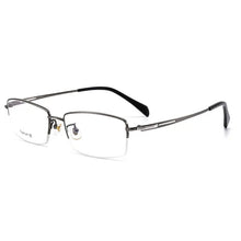 Load image into Gallery viewer, Pure Titanium Frame Glasses Half Rim Men Business Style Anti-Blue Ray Casual Eyewear