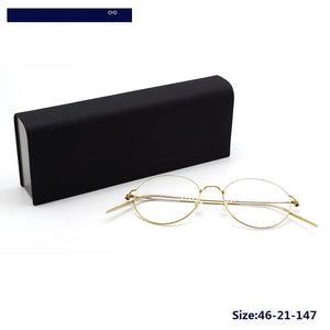 Pure Titanium Glasses Frame Men Ultralight Screwless Rim Thin Eyewear Eyeglasses Retro Round  Denmark Brand Spectacles