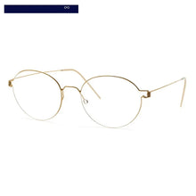 Load image into Gallery viewer, Pure Titanium Glasses Frame Men Ultralight Screwless Rim Thin Eyewear Eyeglasses Retro Round  Denmark Brand Spectacles