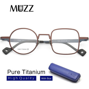 Pure Titanium Optical Frames   Men Asymmetric Eyewear Tony Stark Frame Round&Square Designer Myopia Prescription Glasses Frame