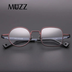 Pure Titanium Optical Frames   Men Asymmetric Eyewear Tony Stark Frame Round&Square Designer Myopia Prescription Glasses Frame