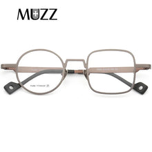 Load image into Gallery viewer, Pure Titanium Optical Frames   Men Asymmetric Eyewear Tony Stark Frame Round&amp;Square Designer Myopia Prescription Glasses Frame