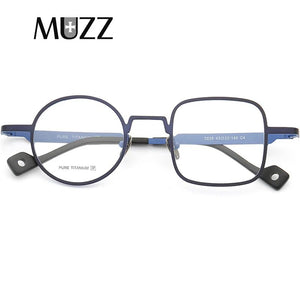 Pure Titanium Optical Frames   Men Asymmetric Eyewear Tony Stark Frame Round&Square Designer Myopia Prescription Glasses Frame