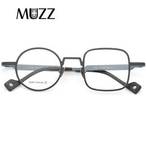 Pure Titanium Optical Frames   Men Asymmetric Eyewear Tony Stark Frame Round&Square Designer Myopia Prescription Glasses Frame