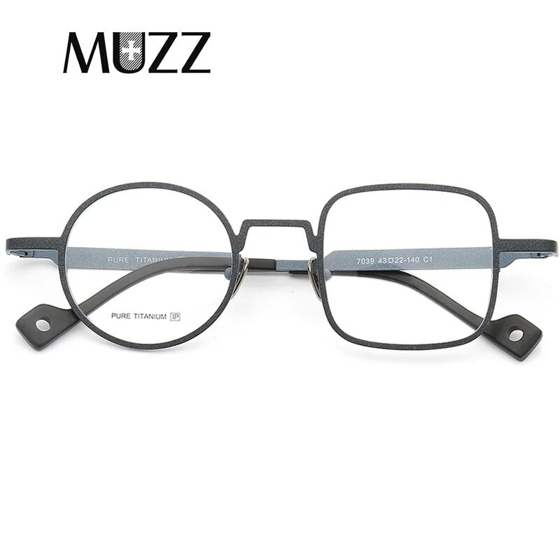 Pure Titanium Optical Frames   Men Asymmetric Eyewear Tony Stark Frame Round&Square Designer Myopia Prescription Glasses Frame