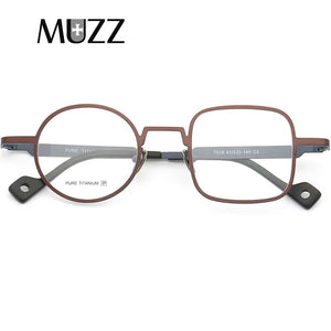 Pure Titanium Optical Frames   Men Asymmetric Eyewear Tony Stark Frame Round&Square Designer Myopia Prescription Glasses Frame