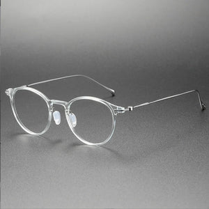 Pure Titanium Progressive Multi-focal Reading Eyeglasses Frame Women Retro Optical Eyewear See Near Far Ultralight Glasses Men