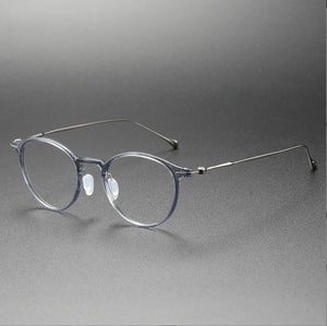 Pure Titanium Progressive Multi-focal Reading Eyeglasses Frame Women Retro Optical Eyewear See Near Far Ultralight Glasses Men