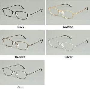 Pure Titanium Square Glasses Frame Mens Women Ultralight 6g Screwless Spectacles Business Eyeglasses Big Face Eyewear Spectacles