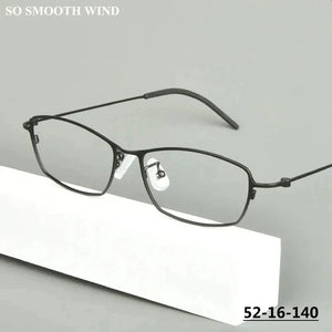 Pure Titanium Square Glasses Frame Mens Women Ultralight 6g Screwless Spectacles Business Eyeglasses Big Face Eyewear Spectacles