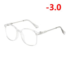 Carica l&#39;immagine nel visualizzatore di Gallery, Retro Big Frame Oversized Finished Myopia Eyeglasses Women Men Eye Glasses Short-sighted Spectacle  -1.0 -1.5 -2.0 -2.5 To -6.0