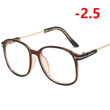 Carica l&#39;immagine nel visualizzatore di Gallery, Retro Big Frame Oversized Finished Myopia Eyeglasses Women Men Eye Glasses Short-sighted Spectacle  -1.0 -1.5 -2.0 -2.5 To -6.0