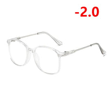 Carica l&#39;immagine nel visualizzatore di Gallery, Retro Big Frame Oversized Finished Myopia Eyeglasses Women Men Eye Glasses Short-sighted Spectacle  -1.0 -1.5 -2.0 -2.5 To -6.0